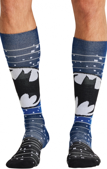 Men's Tooniforms Print Support Graduated Compression Socks by Cherokee Uniforms - Courageous Batman