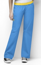5016 WonderWink Origins Quebec Elastic Waistband Scrub Pants - Malibu Blue