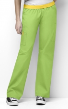 5016 WonderWink Origins Quebec Elastic Waistband Scrub Pants - Green Apple
