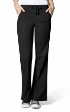 5308 WonderFlex Grace Flare Leg Cargo Scrub Pants - Black