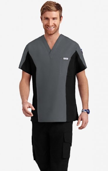 409T Men's Two Tone Scrub Top