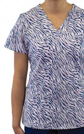 1767 Maevn V-Neck Print Top - Animalia