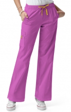 5214 WonderWink Four-Stretch Cargo Scrub Pants - Iris