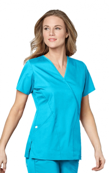 *FINAL SALE M 102 WonderWork Mock Wrap Scrub Top *FINAL SALE M 102 WonderWork Mock Wrap Scrub Top