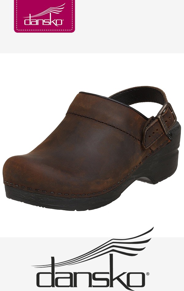 dansko clogs brown oiled leather