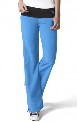 5514 WonderWink Four-Stretch Knit Waist Yoga Scrub Pants - Black