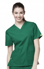 6016 WonderWink Origins Bravo V-neck Scrub Tops - Hunter Green