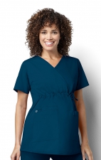 145 WonderWORK Maternity Mock Wrap Scrub Tops