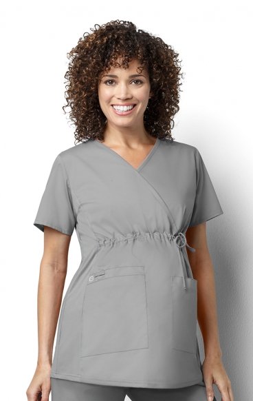 *FINAL SALE 3XL 145 WonderWORK Maternity Mock Wrap Scrub Tops