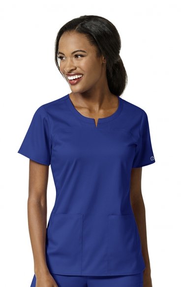 *FINAL SALE XS 6419 WonderWink PRO Women's 4 Pocket Notch Neck Top