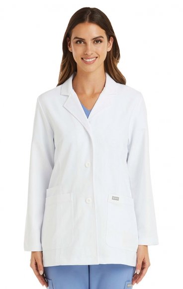 5073 Maevn Momentum Women's Notched Collar Lab Coat