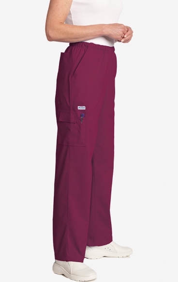 *FINAL SALE BURGUNDY 307P-Petite MOBB Unisex Perfect 5 Pocket Scrub Pant