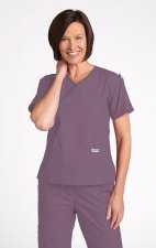 323T Criss Cross Scrub Top by MOBB