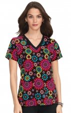 F100PR French Bull by Koi Modern Classic Lulu Print Top - Festival