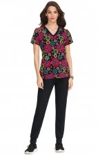 F100PR French Bull by Koi Modern Classic Lulu Print Top - Festival
