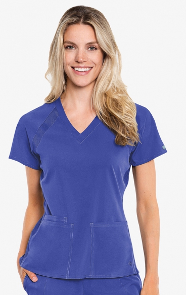 *FINAL SALE XS 8470 Med Couture Peaches Raglan Scrub Top