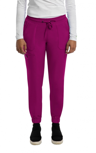 *FINAL SALE XL 9575P Petite HH Works Renee Jogger With Full Elastic Waistband And Drawstring Pant