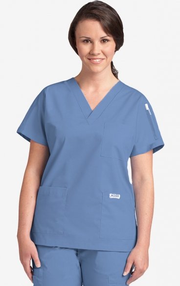 *FINAL SALE CEIL BLUE 310T-Petite MOBB Classic Unisex 3 Pocket Scrub Top