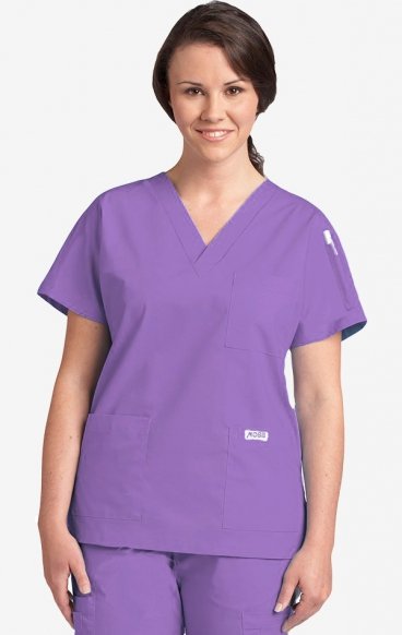 *FINAL SALE LILAC 310T-Petite MOBB Classic Unisex 3 Pocket Scrub Top