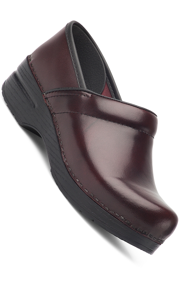 Professional Men's Cabrio Leather Clogs Bordeaux / EU-43