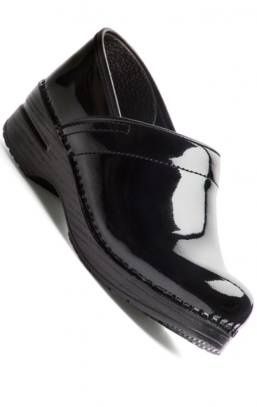 Professional Black Patent Leather Clog by Dansko (Women's View)
