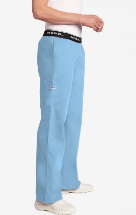 312P-Petite Sky Blue Boot Cut Flip Flap MOBB Scrub Pant