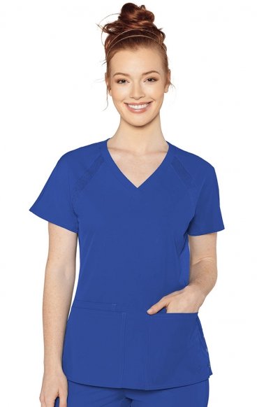 *FINAL SALE M 8470 Med Couture Peaches Raglan Scrub Top