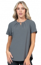 1127 Zavate Hospitality Key-Hole Stretch Blouse