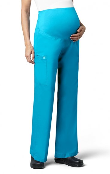 *FINAL SALE LIGHT TURQUOISE 545 WonderWORK Maternity Cargo Scrub Pant