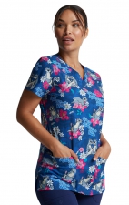 *FINAL SALE V-Neck Top in Be Kind To Each Otter - Dickies Prints - Bi-stretch