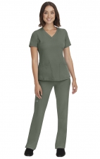 9560 Rebecca HH Works by Healing Hands 6 Pocket Drawstring Waist Straight Leg Cargo Scrub Pants