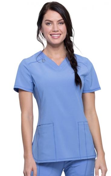 CK865A V-Neck Top by Infinity with Certainty® Antimicrobial Technology