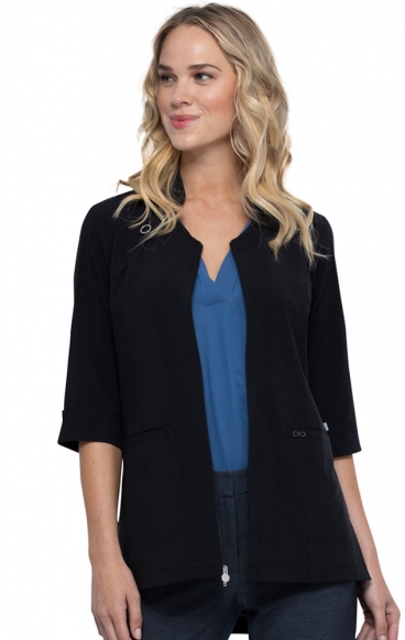 CK952A Zip Front Tunic by Infinity with Certainty® Antimicrobial Technology