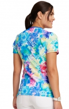 Round Neck Top in Tie Dye Burst - Cherokee Infinity - Antimicrobial