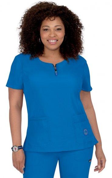 317 koi Lite Serenity Contrast Double Zipper Top 317 koi Lite Serenity Contrast Double Zipper Top