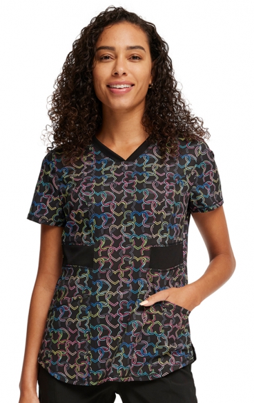 CK771 V-Neck Print Top by Infinity - Links Of Love