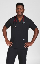 T4010 MOBB Mentality Unisex V-Neck Scrub Top Stretch-Flex Blend