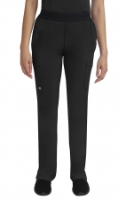 *FINAL SALE XL 9500P Petite HH Works Rachel 6 Pocket Straight Leg Yoga Waist Scrub Pant - Inseams: 29.5"