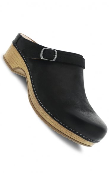 Berry Black Burnished Nubuck Mule for Women by Dansko Berry Black Burnished Nubuck Mule for Women by Dansko