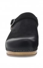 Berry Black Burnished Nubuck Mule by Dansko
