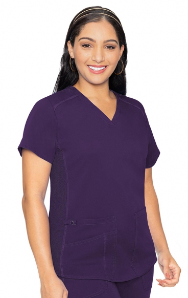 *FINAL SALE S 7459 Med Couture Performance Touch V-NECK SHIRTTAIL TOP