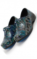 SR Angel Prismatic Spirals Blue Anti-Slip Women's Clog from Anywear Footwear