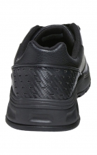 Flow Black Genuine Leather Slip-Resistant Sneaker from Infinity Footwear by Cherokee
