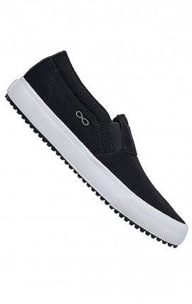 Rush TX Black/White Durable Water and Slip Resistant Women's Slip On Sneaker from Infinity Footwear by Cherokee