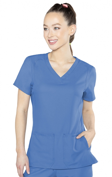 *FINAL SALE L 2468 Med Couture Insight Side Pocket Scrub Top