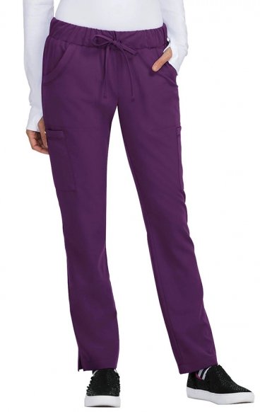 *FINAL SALE XS B700P koi - Petite Betsey Johnson Buttercup Tapered Leg Scrub Pants
