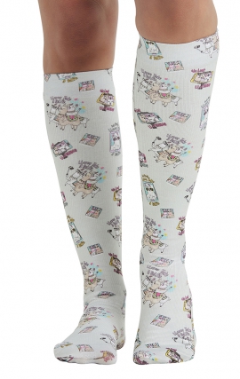 Comfort Support Llama Take A Selfie High Compression Knee High Socks by Cherokee