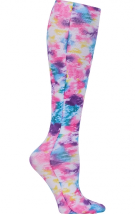 Comfort Support Tie Dye Trip High Compression Knee High Socks by Cherokee