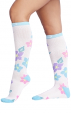 Kickstart Floral Fields Knee High Medium Compression Socks from Infinity by Cherokee