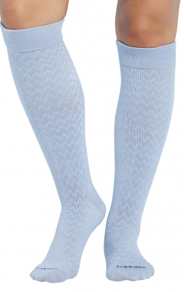 True Support Light Chambray (4 Pairs) Medium Compression Knee High Socks by Cherokee